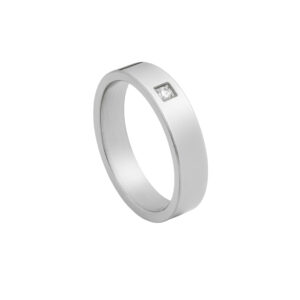 Aliança Basic Oui Aço Polido com uma Zircônia 5mm