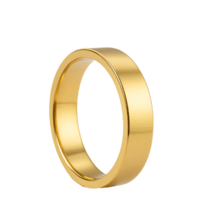 Aliança Basic Oui, aço polido dourado, 5mm